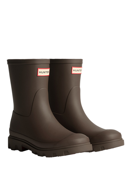 Hunter Downpour Short Wellington Boots, Chocolate - view 2, Chocolate
