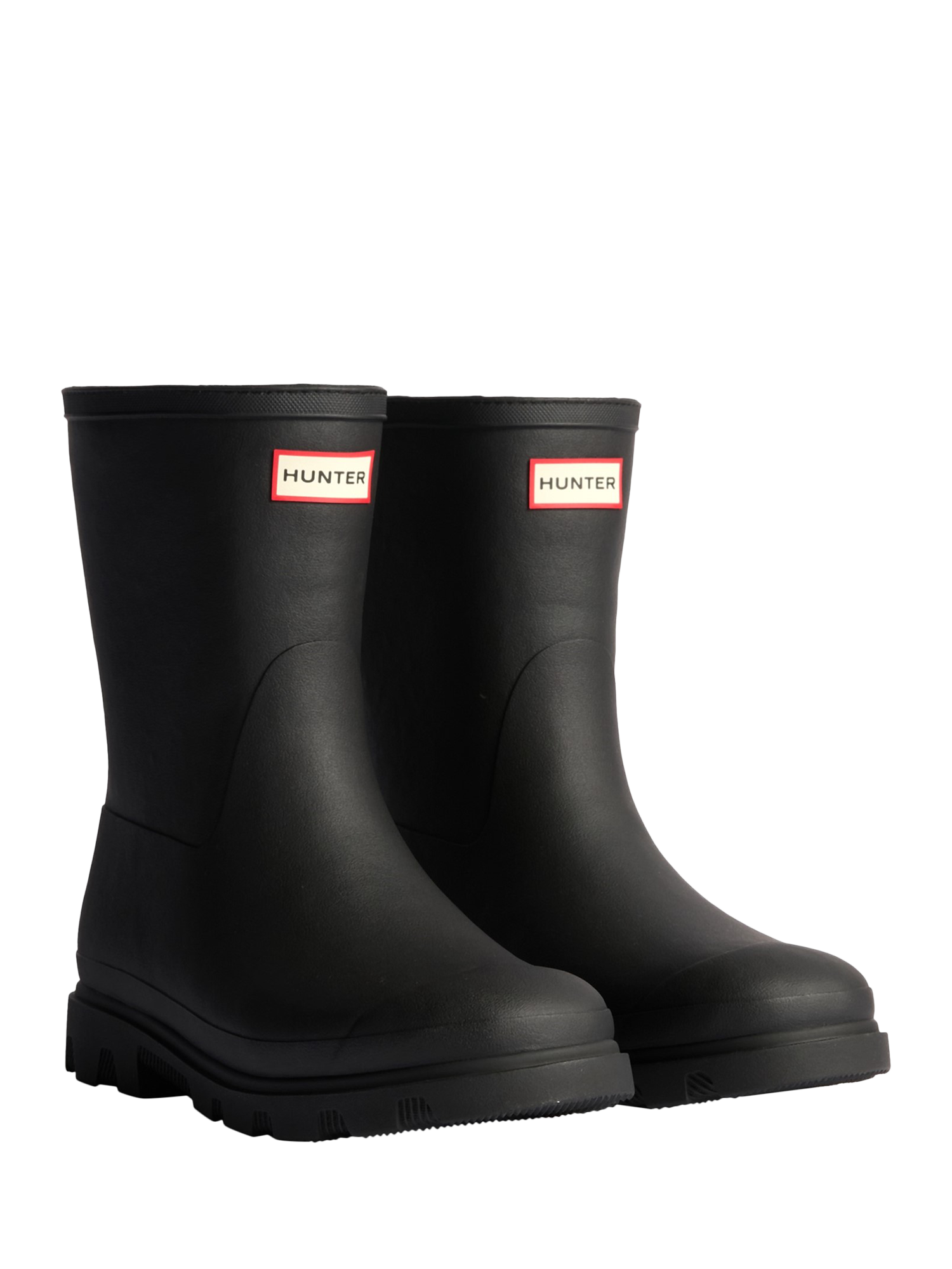 Product image 2 of 4, which shows Hunter Downpour Short Wellington Boots, Black, 8