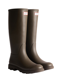 Hunter Downpour Tall Insulated Wellington Boots - view 2, Chocolate