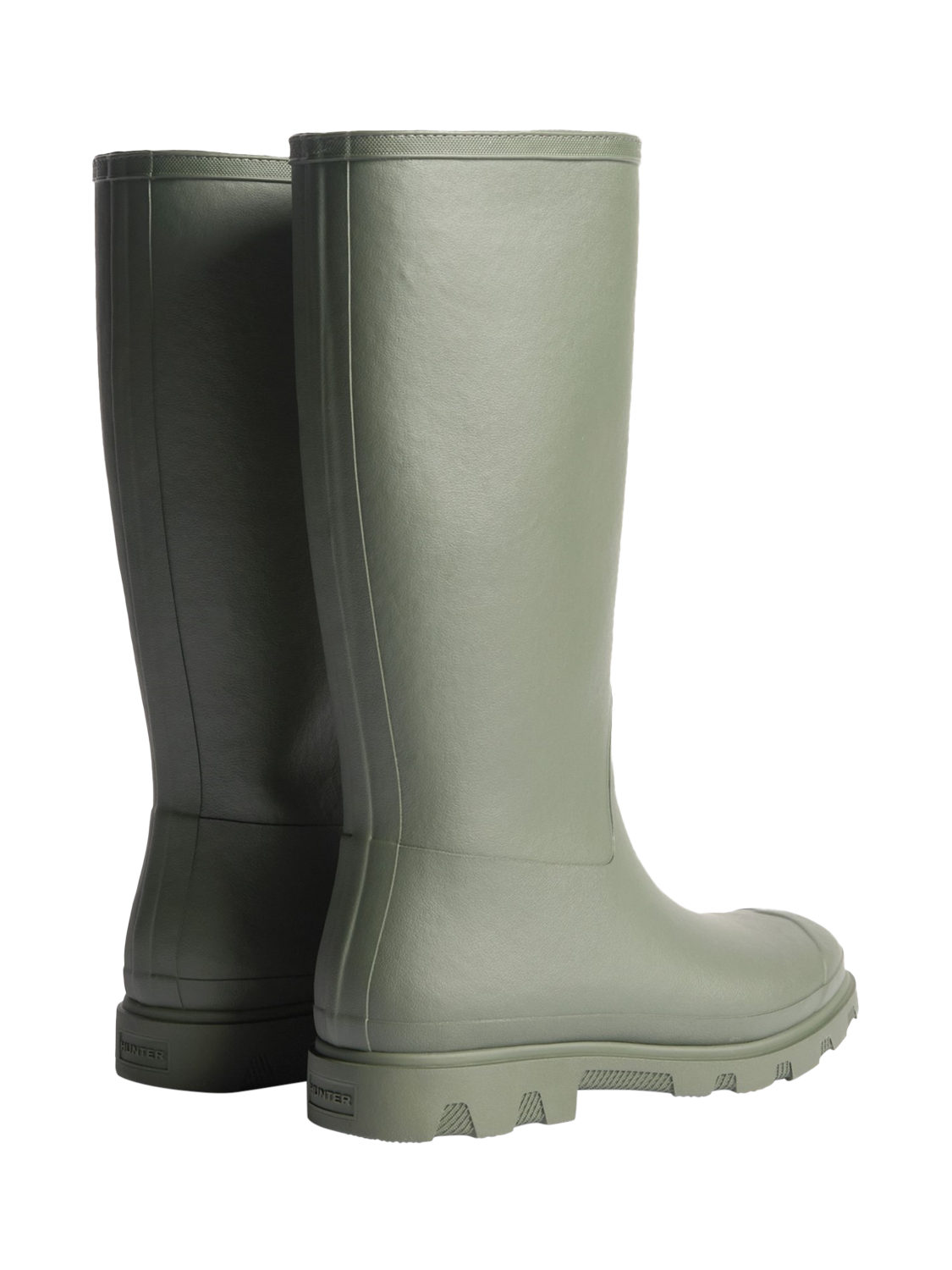 Product image 3 of 4, which shows Hunter Downpour Tall Insulated Wellington Boots, Olive, 8