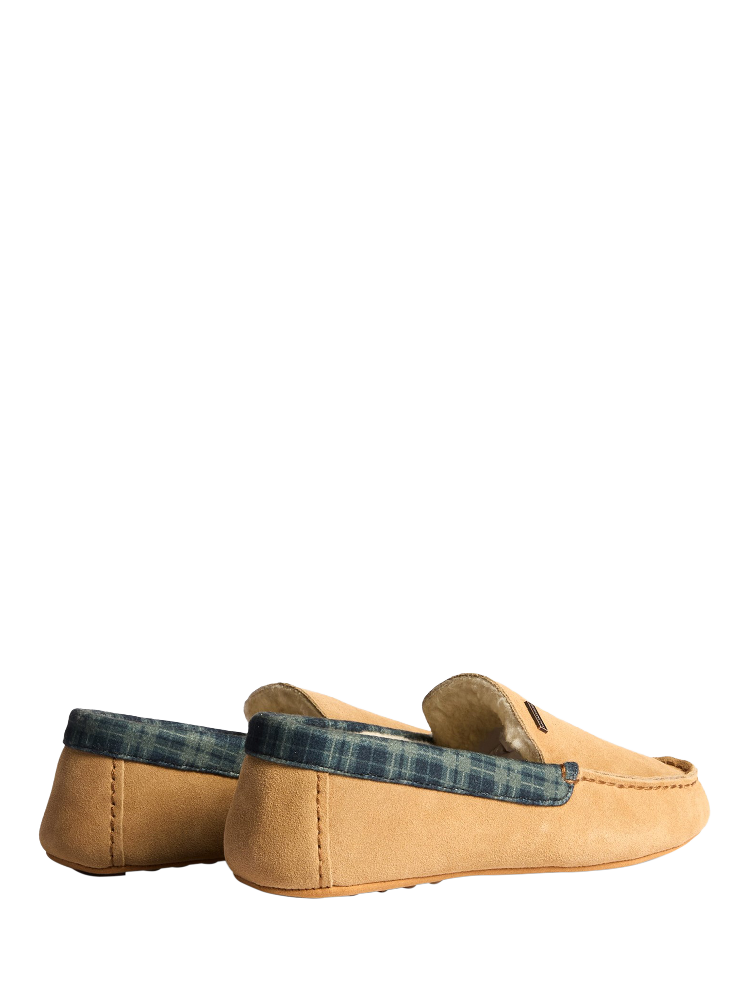 Product image 3 of 5, which shows Hunter Sheepskin Moccasin Slippers , Taupe, 7