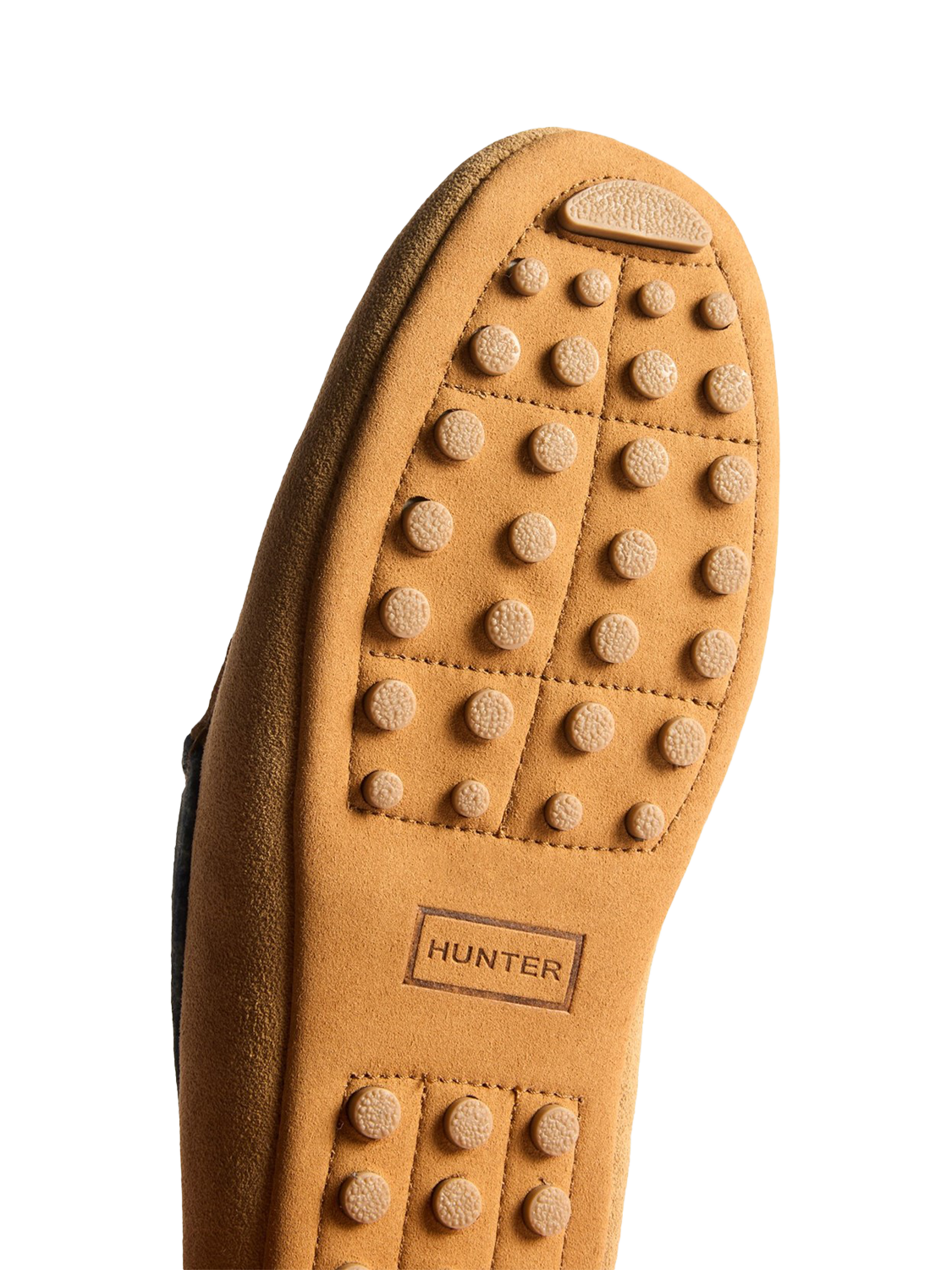 Product image 4 of 5, which shows Hunter Sheepskin Moccasin Slippers , Taupe, 7