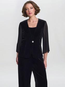 Gina Bacconi Three Quarter Sleeve V Neck Blazer, Black