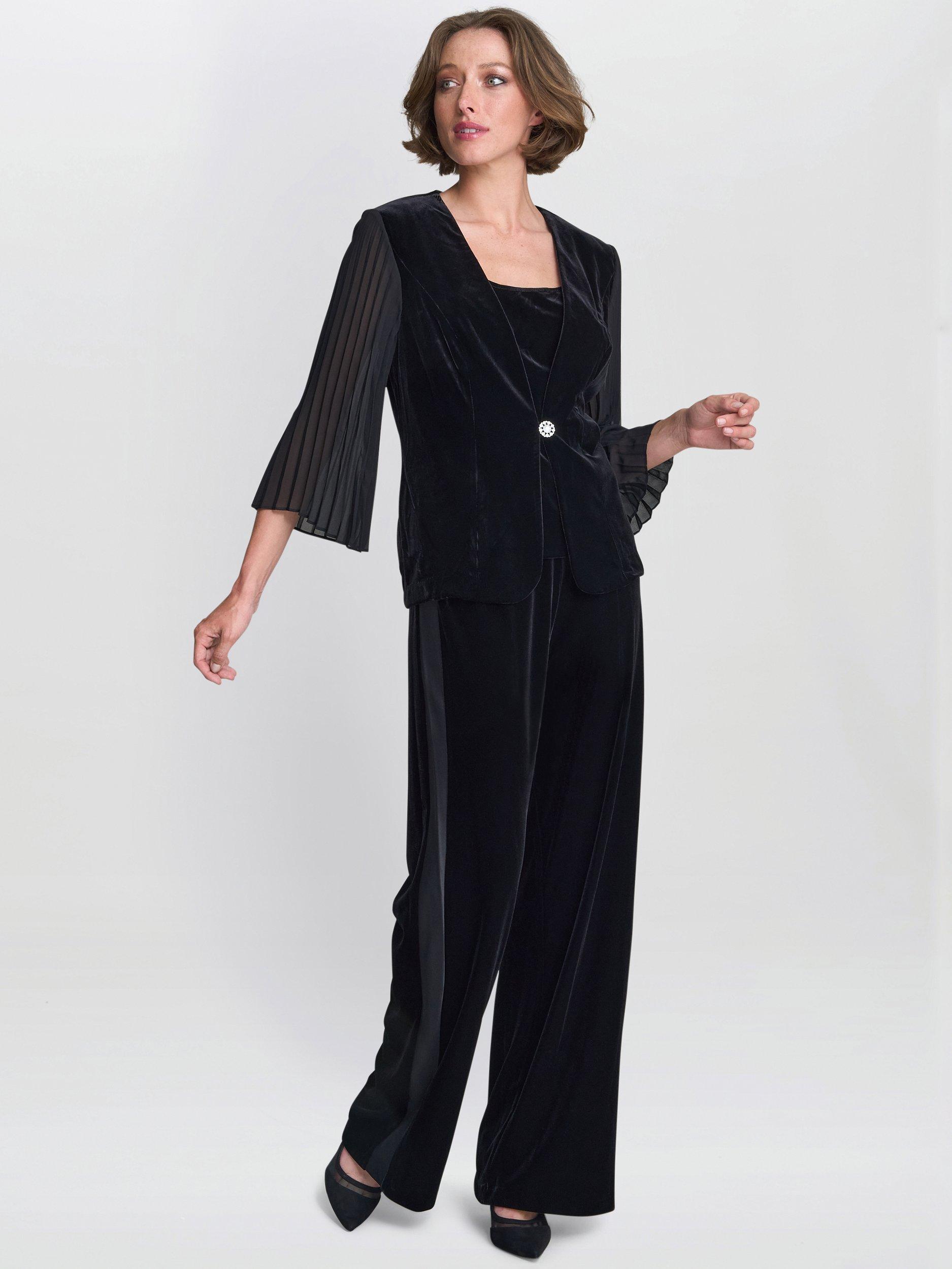 Product image 5 of 7, which shows Gina Bacconi Three Quarter Sleeve V Neck Blazer, Black, M