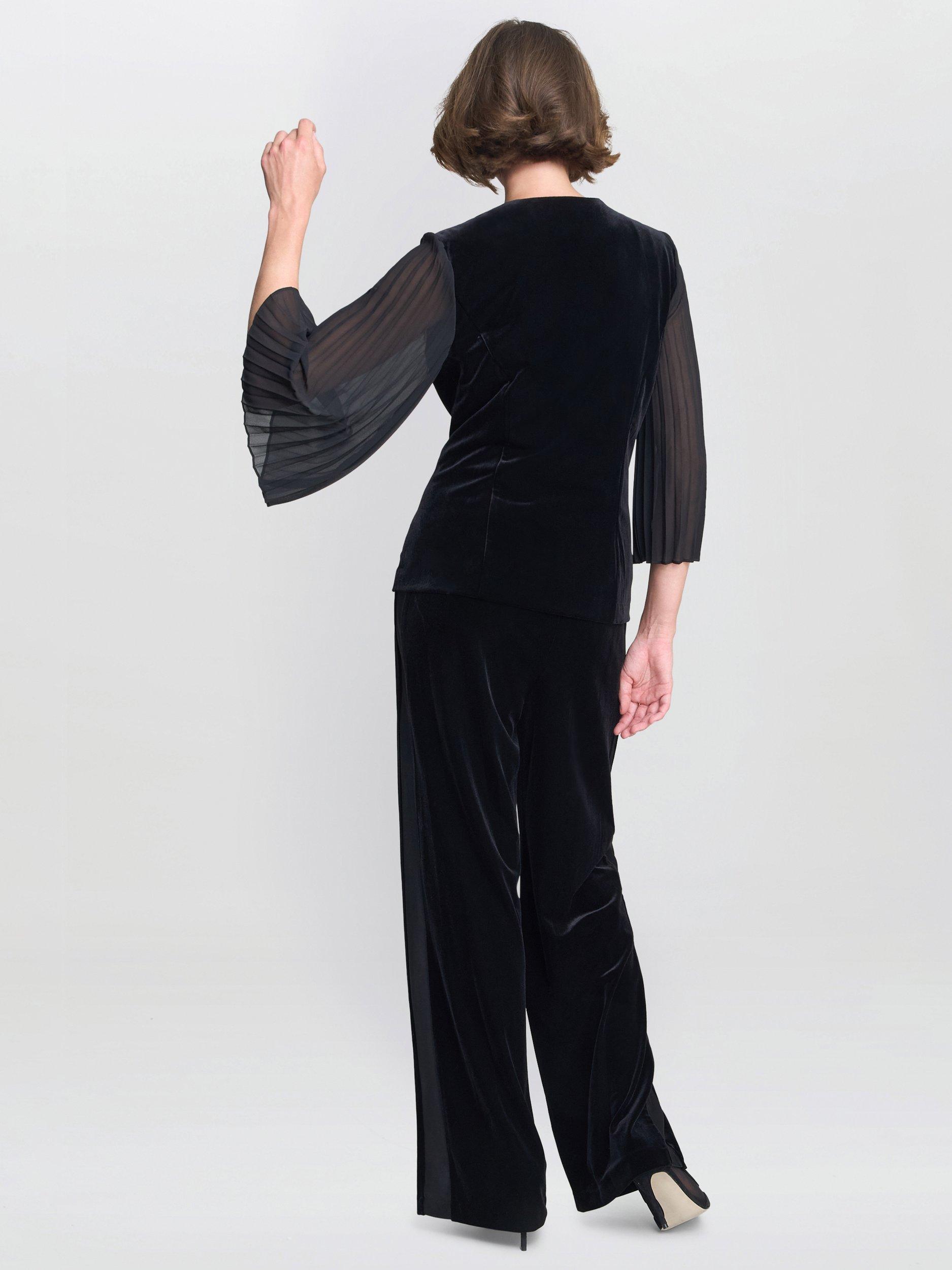 Product image 7 of 7, which shows Gina Bacconi Three Quarter Sleeve V Neck Blazer, Black, M