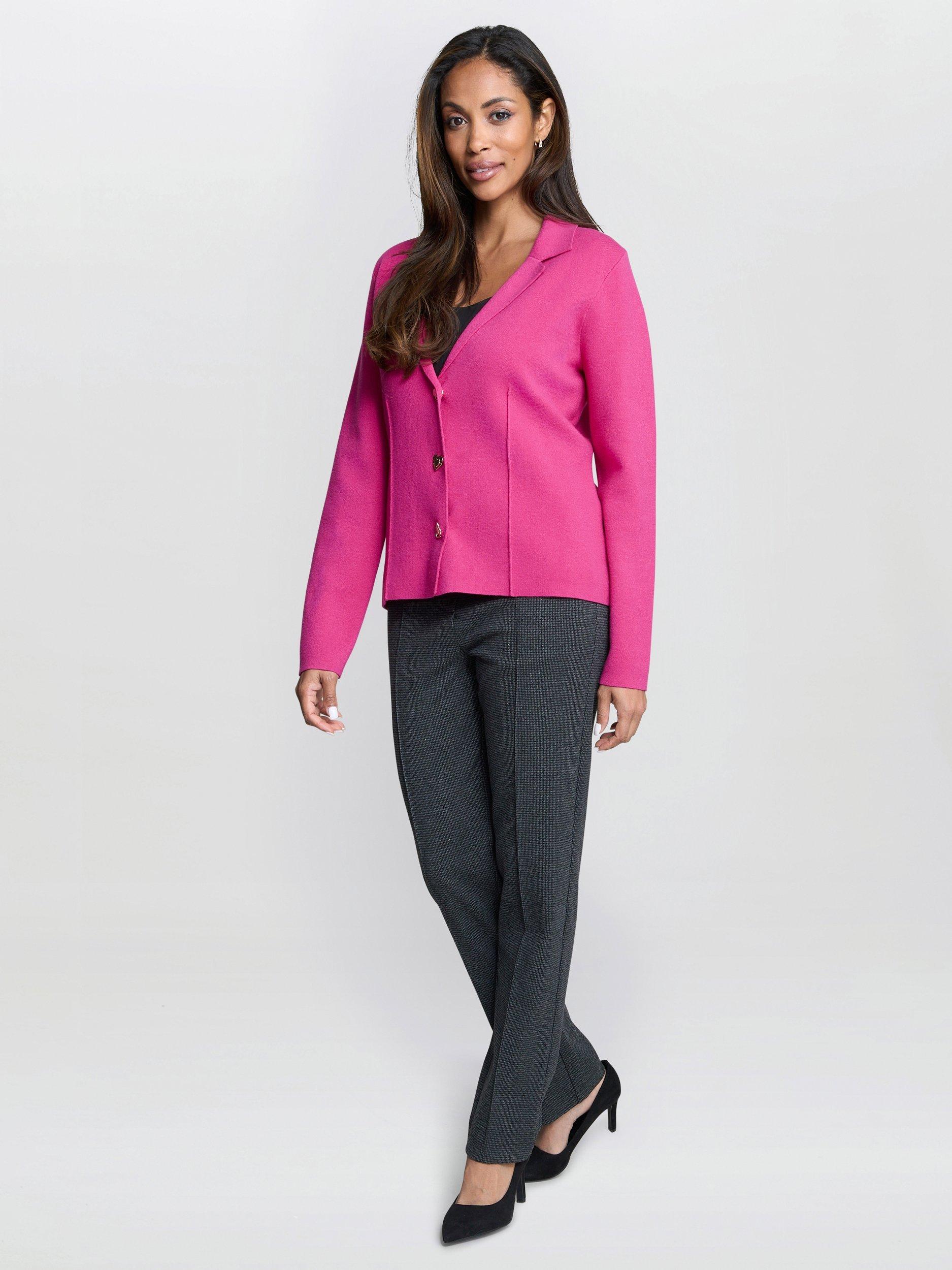 Product image 3 of 7, which shows Gina Bacconi Alyona Jacket, Fuchsia, S