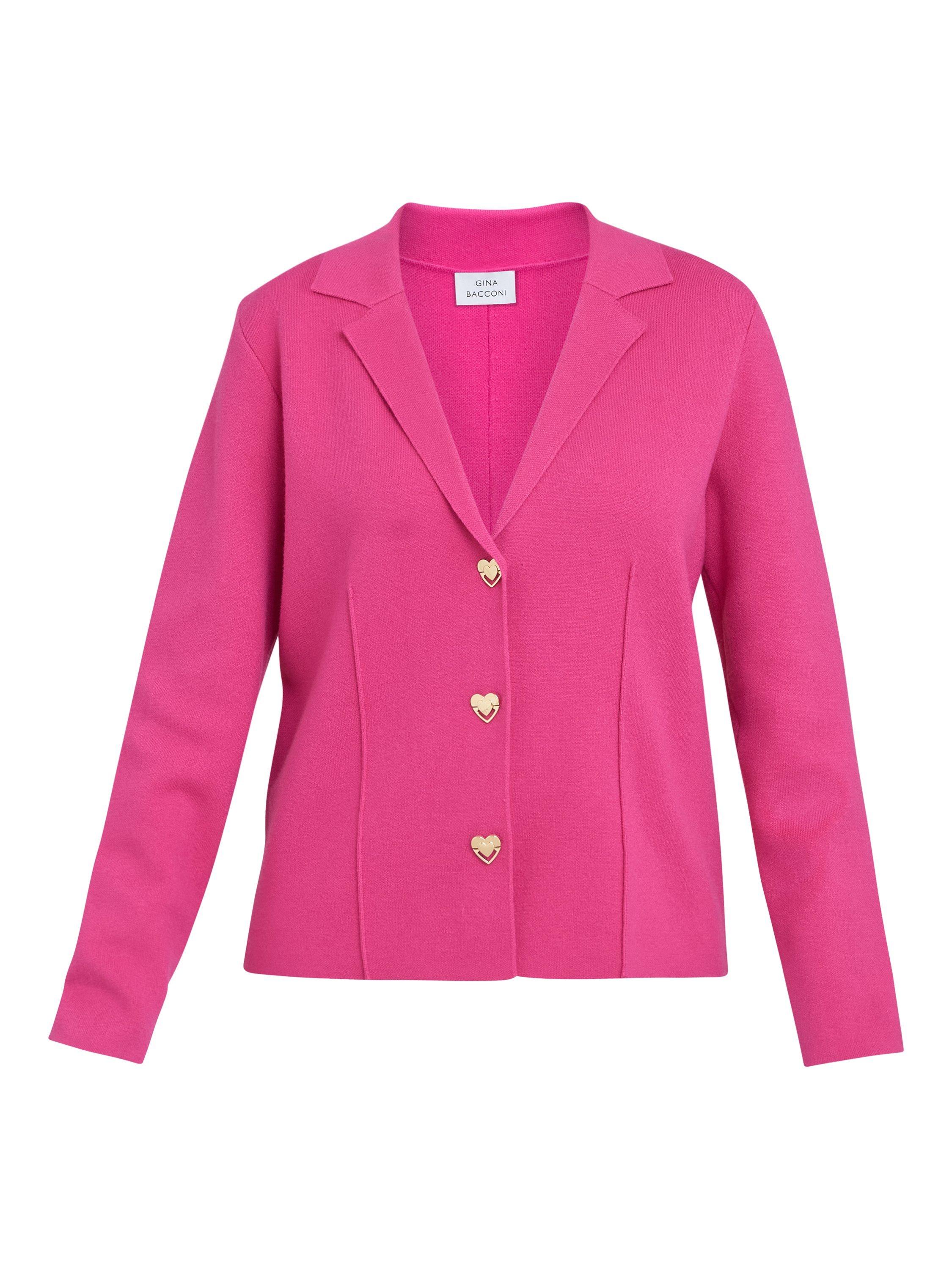 Product image 4 of 7, which shows Gina Bacconi Alyona Jacket, Fuchsia, S