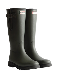 Hunter Downpour Field Adjustable Tall Boots - view 2, Dark Olive/Black