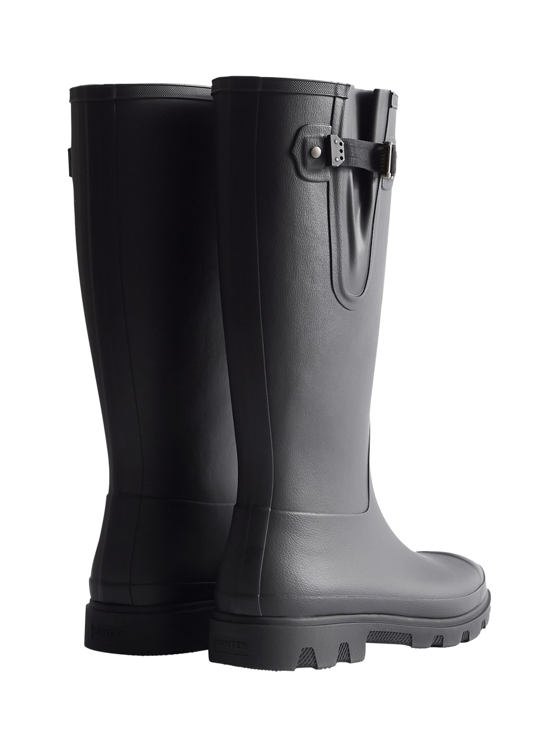 Product image 3 of 4, which shows Hunter Downpour Field Adjustable Tall Boots, Black, 4