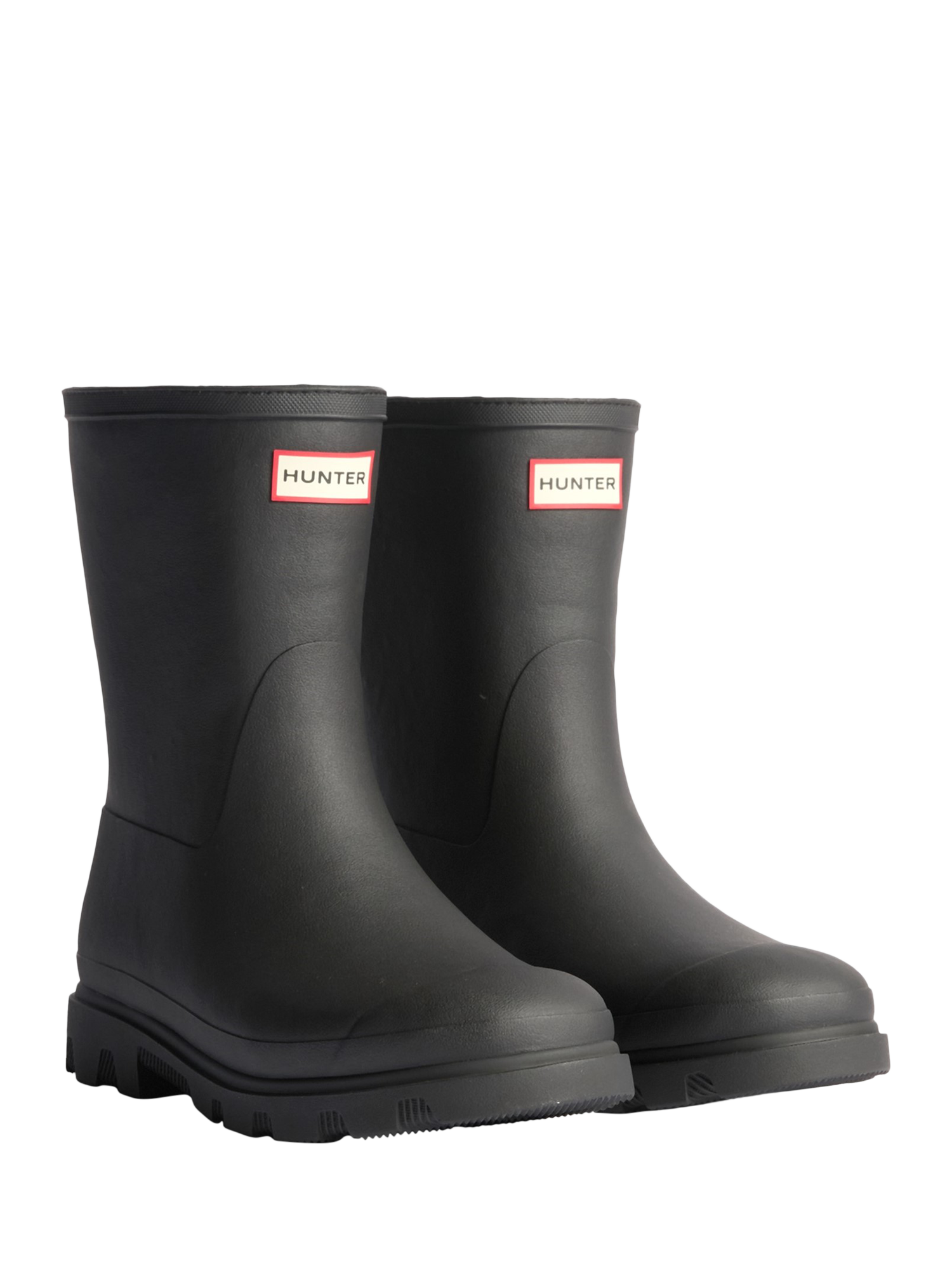 Product image 2 of 4, which shows Hunter Downpour Short Wellington Boots, Black, 4