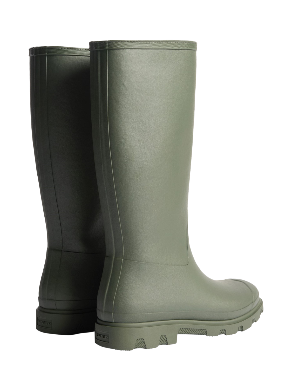 Product image 3 of 4, which shows Hunter Downpour Tall Insulated Rubber Wellington Boot , Dark Olive, 4