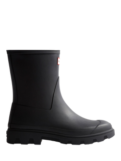 Hunter Downpour Waterproof Short Wellington Boots, Black, Black