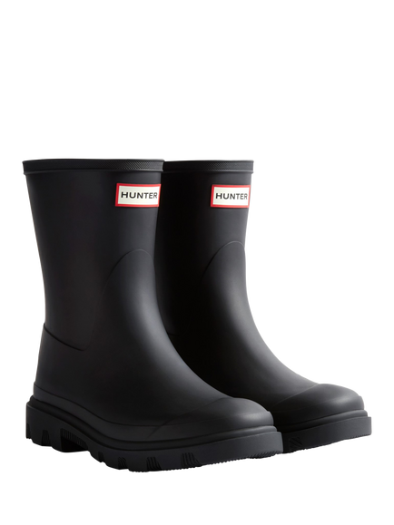 Hunter Downpour Waterproof Short Wellington Boots - view 2, Black