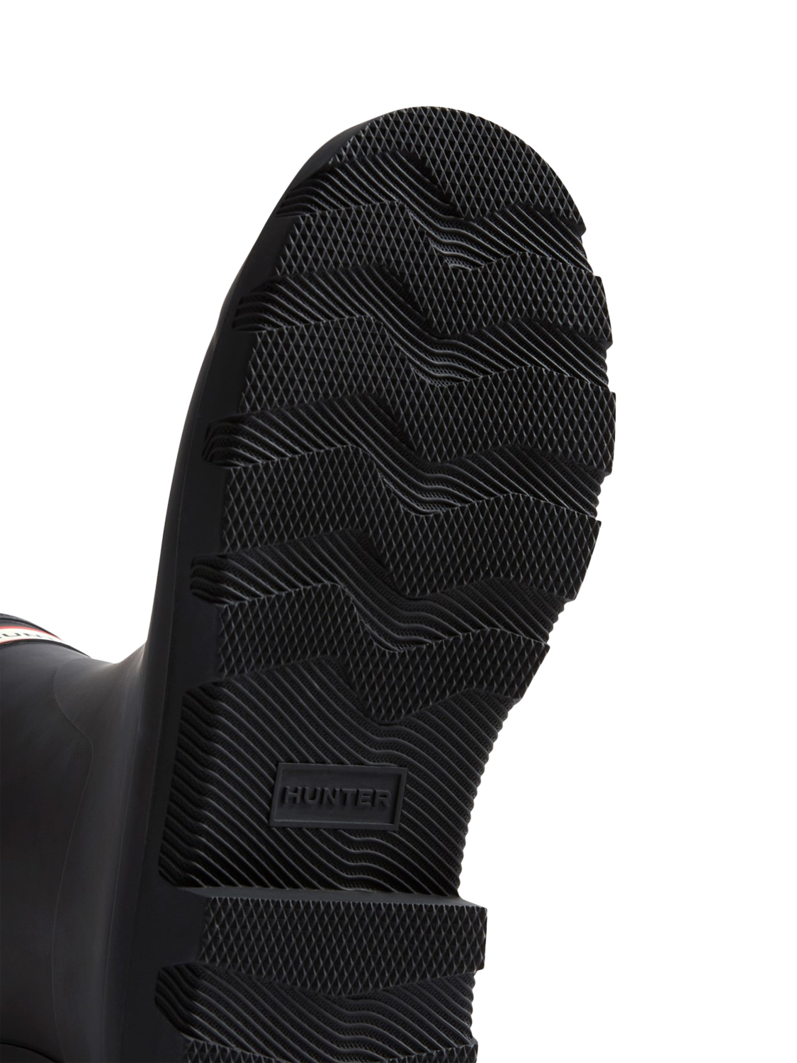 Product image 4 of 4, which shows Hunter Downpour Waterproof Short Wellington Boots, Black, 4