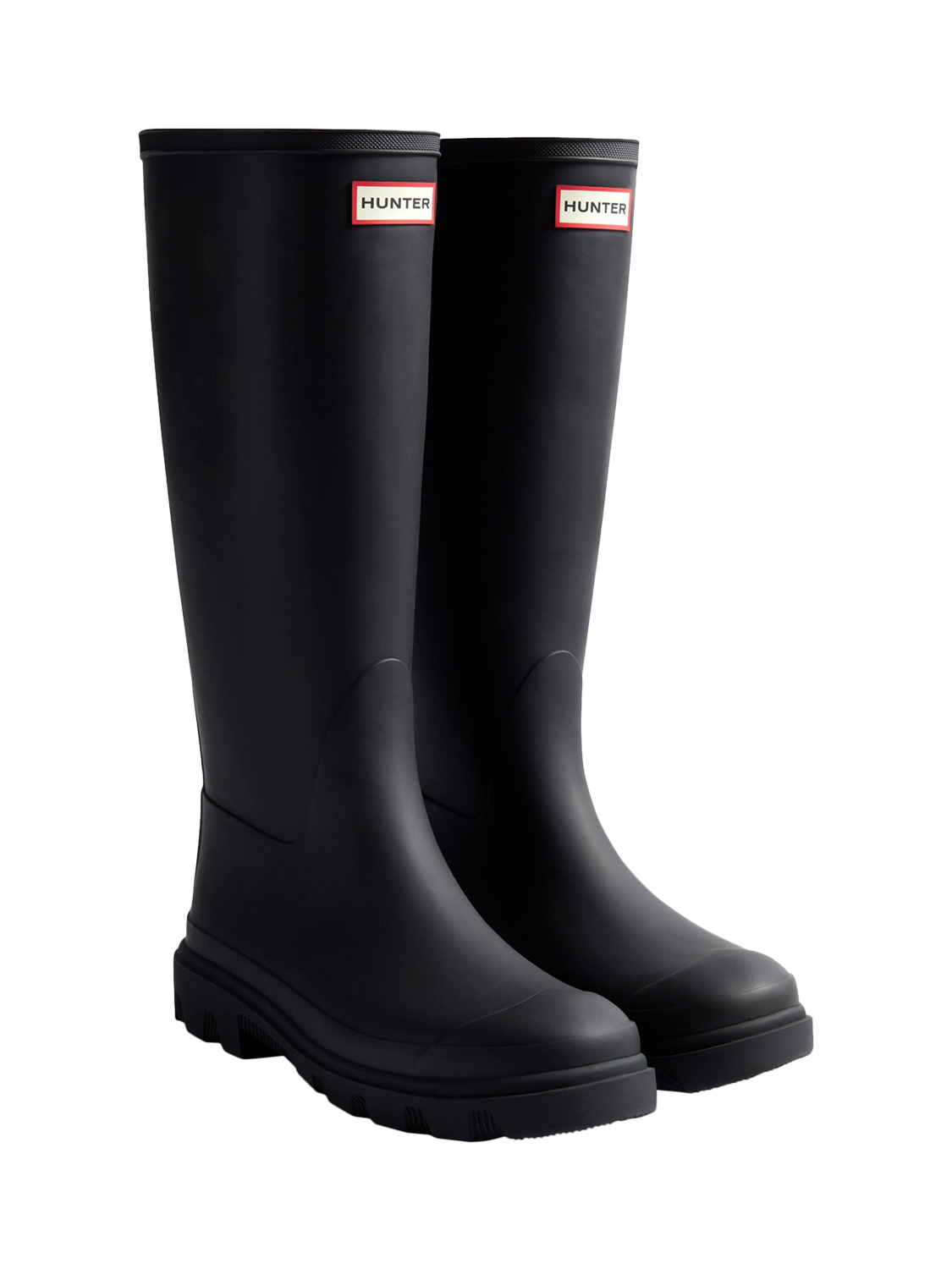 Product image 2 of 4, which shows Hunter Downpour Tall Wellington Boots, Black, 4