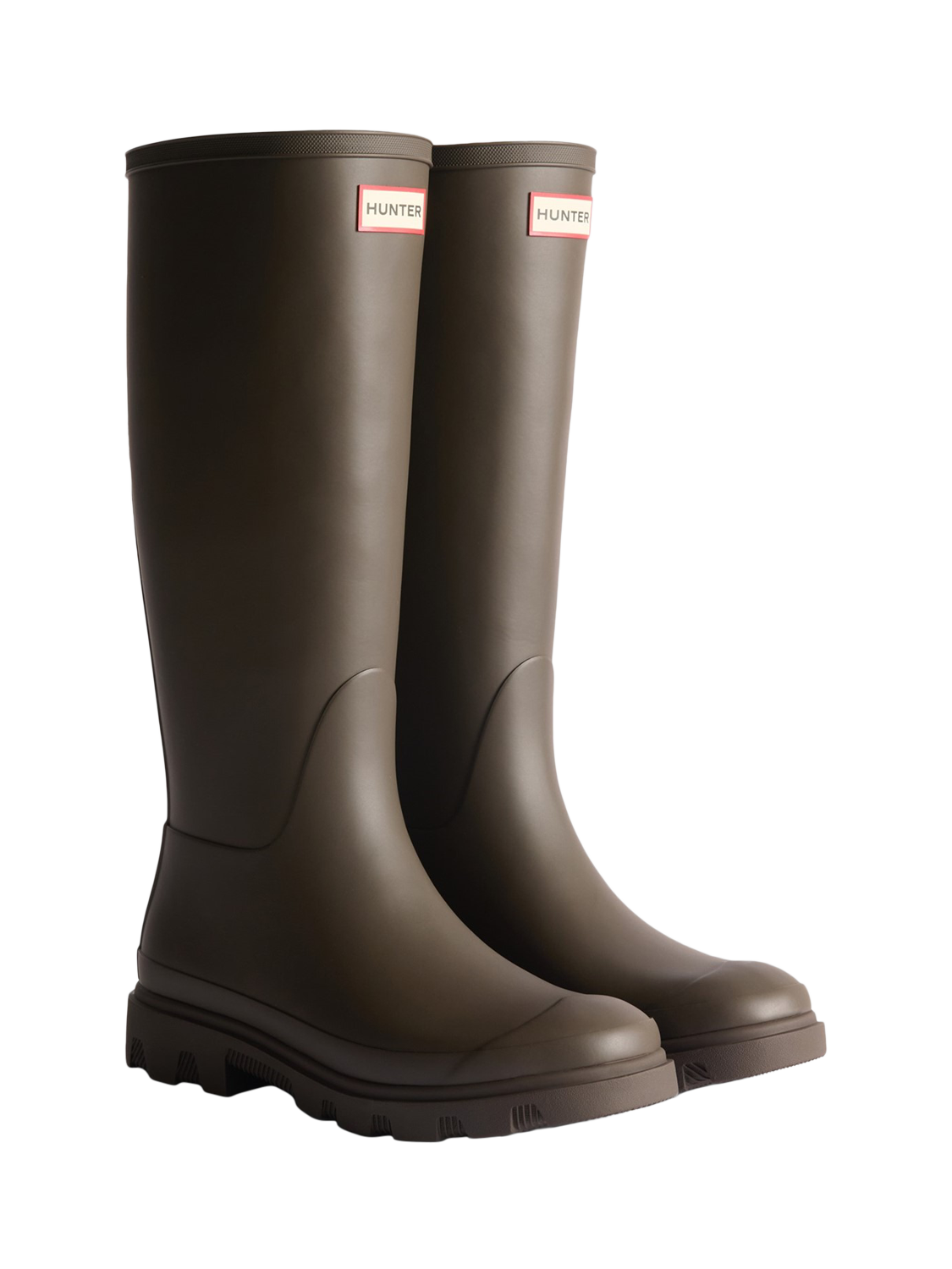 Product image 2 of 4, which shows Hunter Downpour Tall Wellington Boots, Chocolate Brown, 4