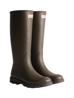 Hunter Downpour Tall Wellington Boots - view 2, Chocolate Brown