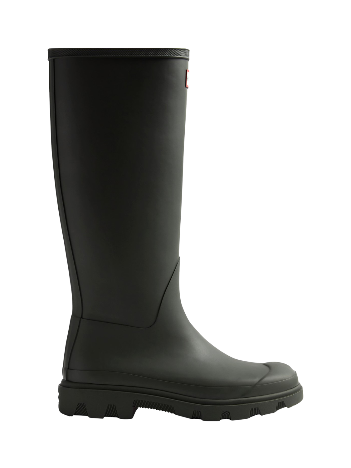 Product image 1 of 4, which shows Hunter Downpour Waterproof Wellington Boots, Dark Olive, 4