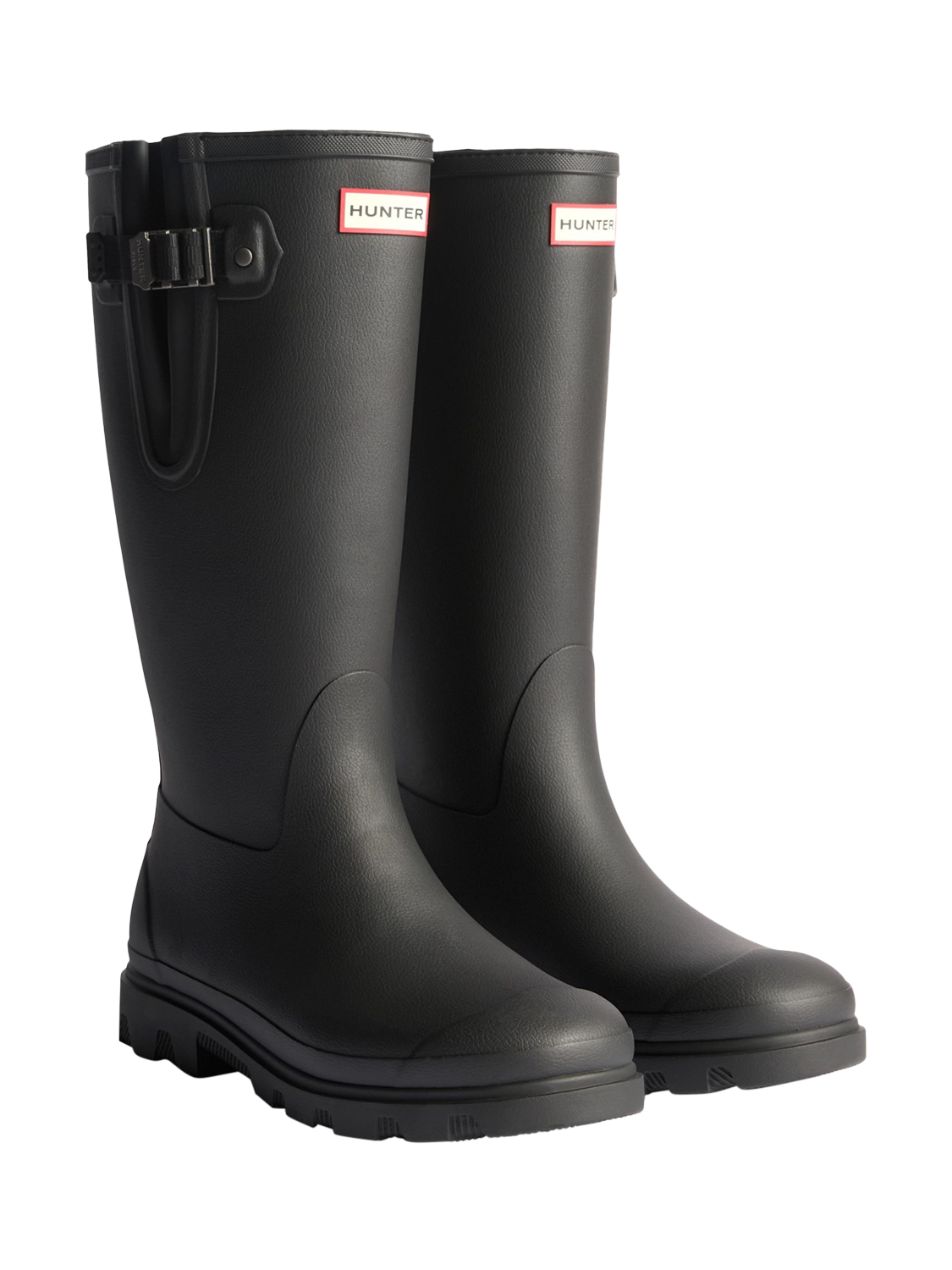 Product image 2 of 4, which shows Hunter Downpour Side Adjustable Boots, Black, 4