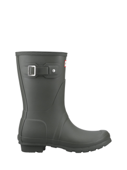 Hunter Original Short Waterproof Wellington Boots, Dark Olive, Dark Olive