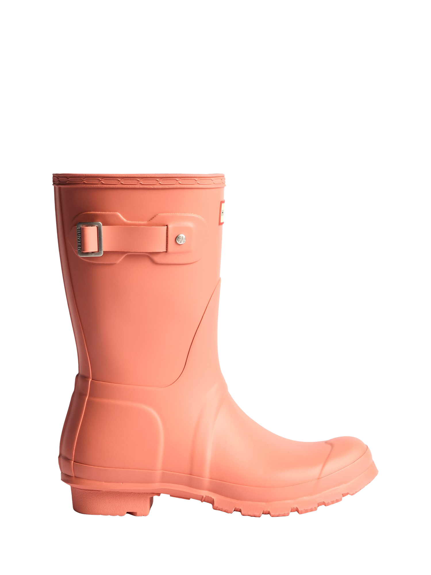 Product image 1 of 4, which shows Hunter Original Short Waterproof Wellington Boots, Terracotta, 4