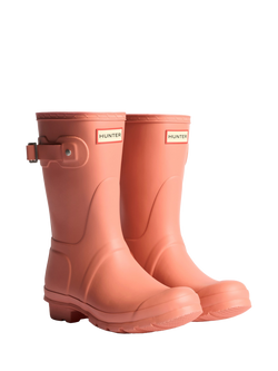 Hunter Original Short Waterproof Wellington Boots - view 2, Terracotta