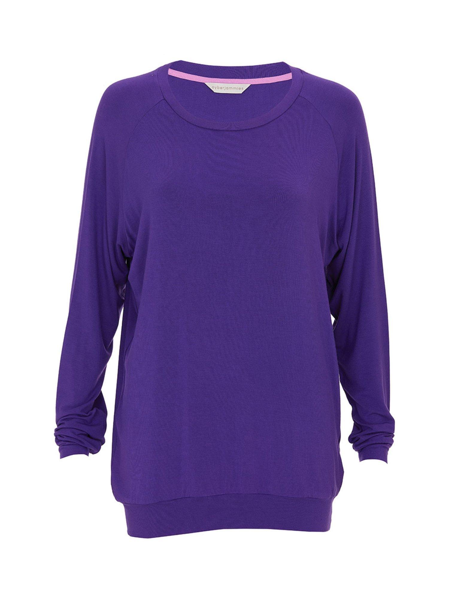 Product image 4 of 4, which shows Cyberjammies Evolet Slouch Pyjama Top, Purple, 6