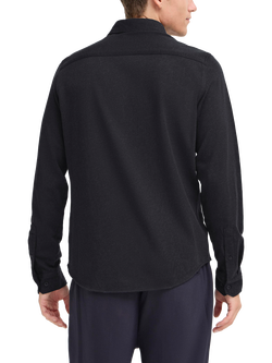 Casual Friday Arkan Soft Touch Cotton Long Sleeve Collar Shirt - view 2, Black Beauty Melange