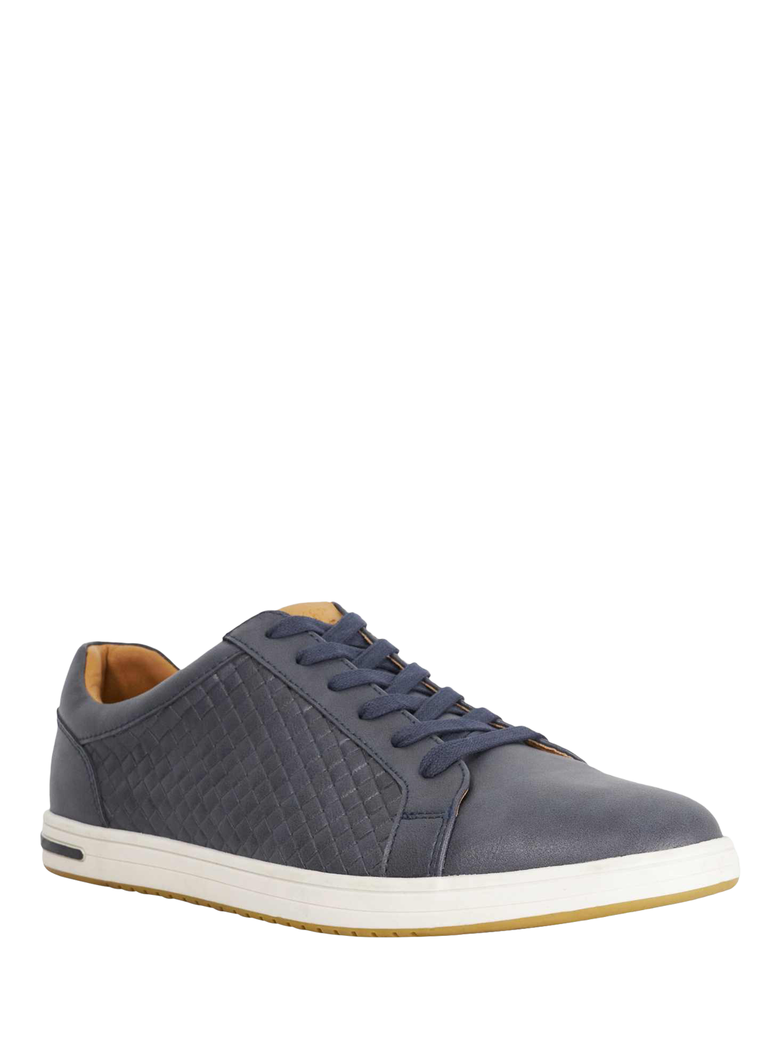 Product image 3 of 6, which shows Dune London Tezzy Weave Wide Fit Trainers, Navy, EU40