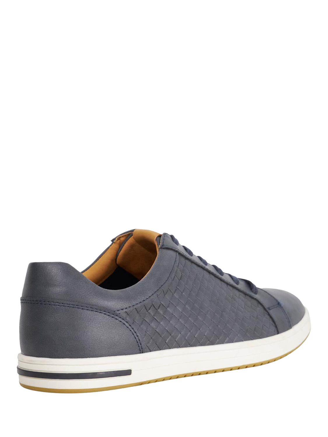 Product image 4 of 6, which shows Dune London Tezzy Weave Wide Fit Trainers, Navy, EU40