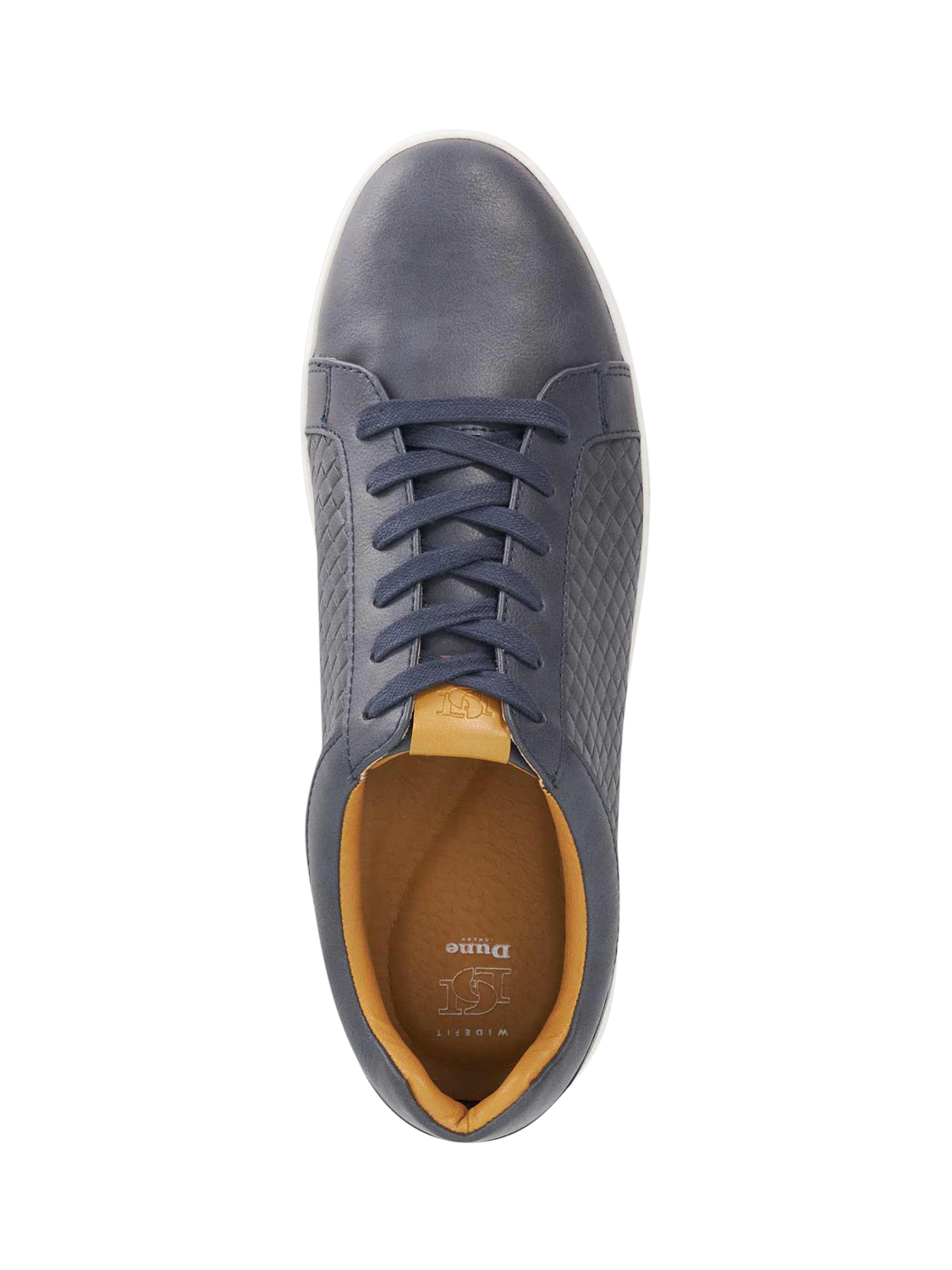 Product image 5 of 6, which shows Dune London Tezzy Weave Wide Fit Trainers, Navy, EU40