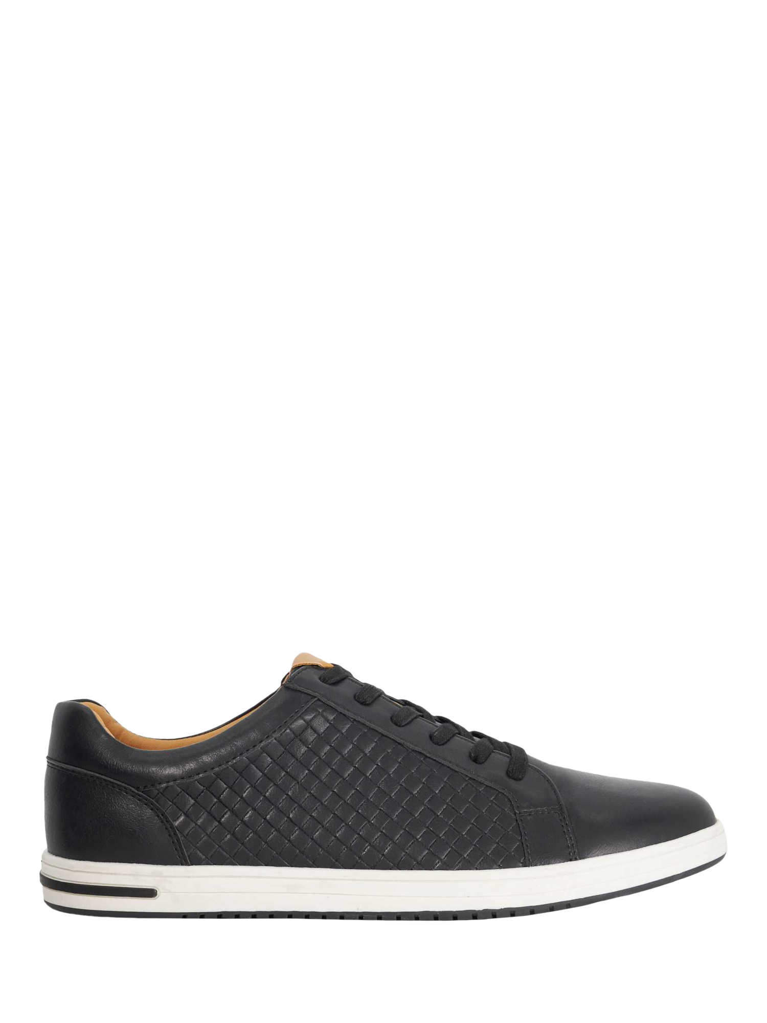 Product image 1 of 6, which shows Dune London Tezzy Weave Wide Fit Trainers, Black, EU40