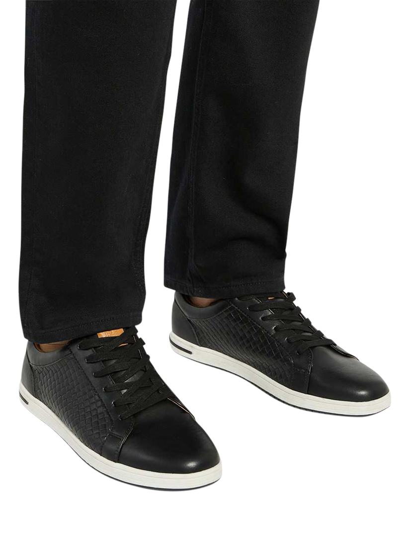 Product image 2 of 6, which shows Dune London Tezzy Weave Wide Fit Trainers, Black, EU40