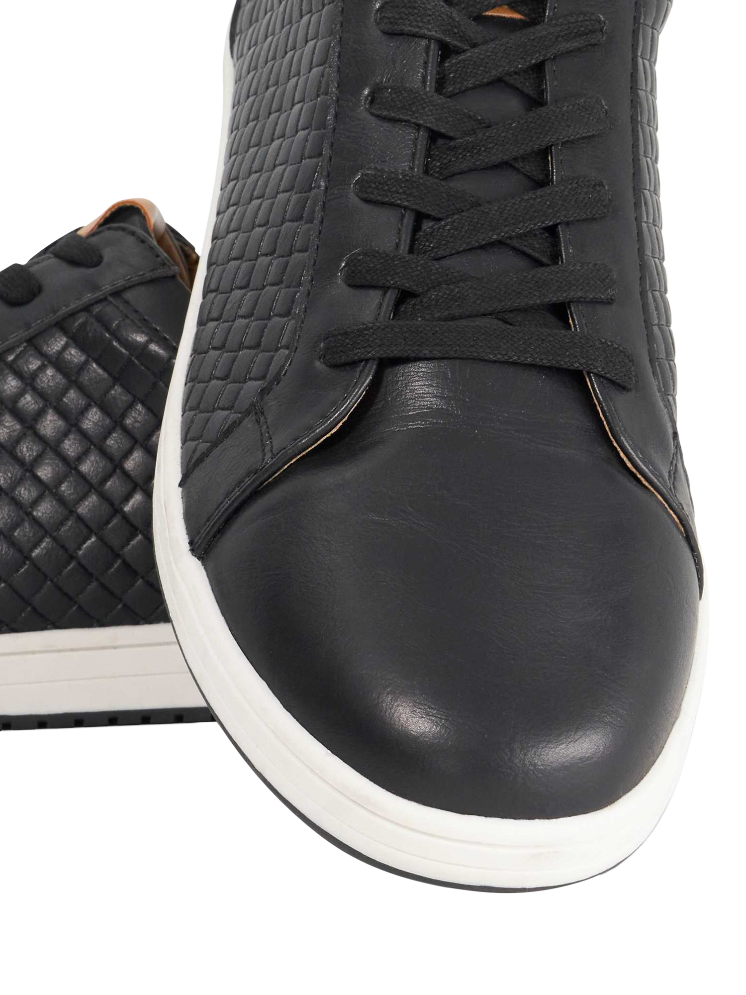 Product image 6 of 6, which shows Dune London Tezzy Weave Wide Fit Trainers, Black, EU40