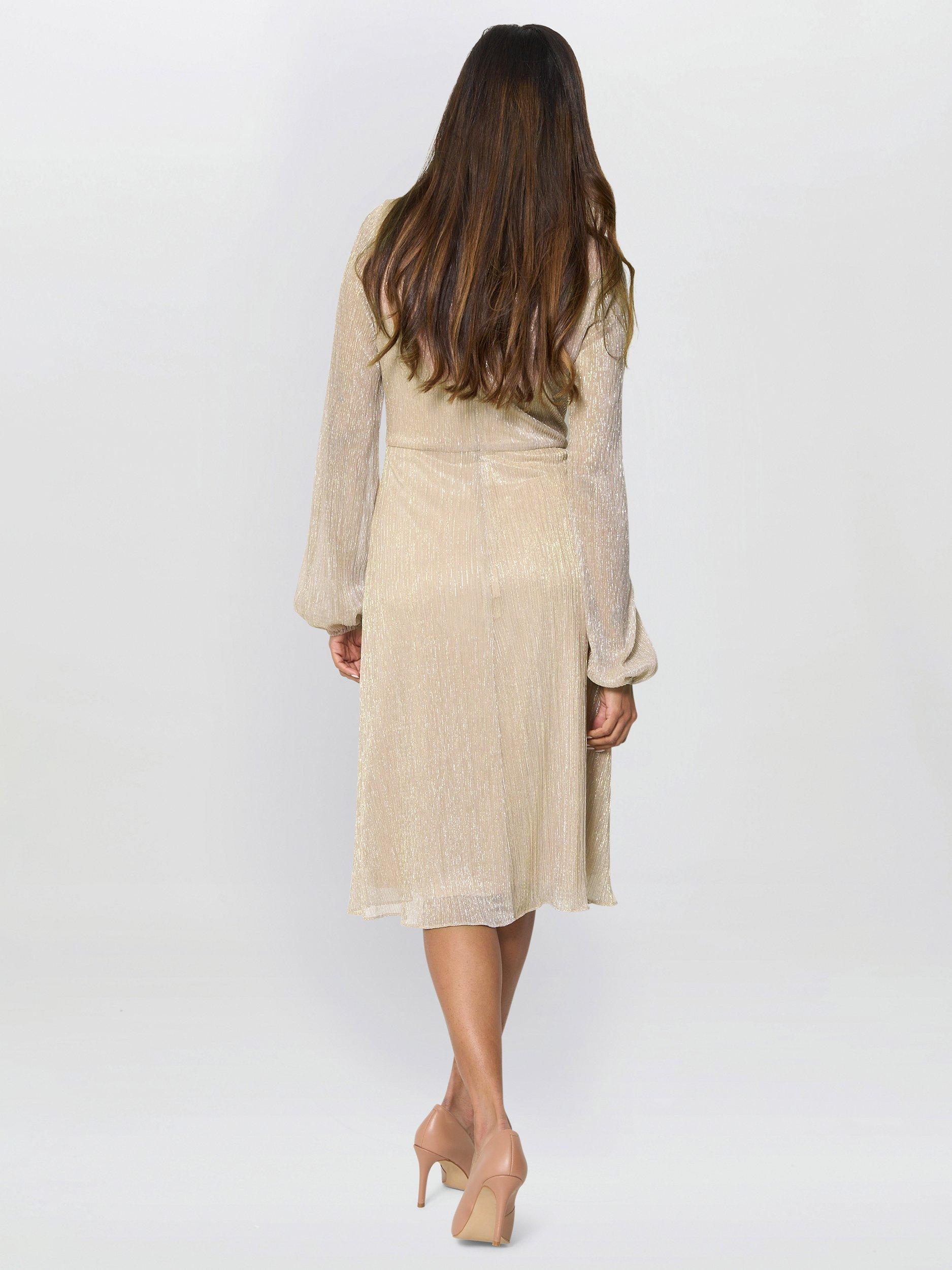 Product image 2 of 5, which shows Gina Bacconi Stevie Dress, Light Gold, 8
