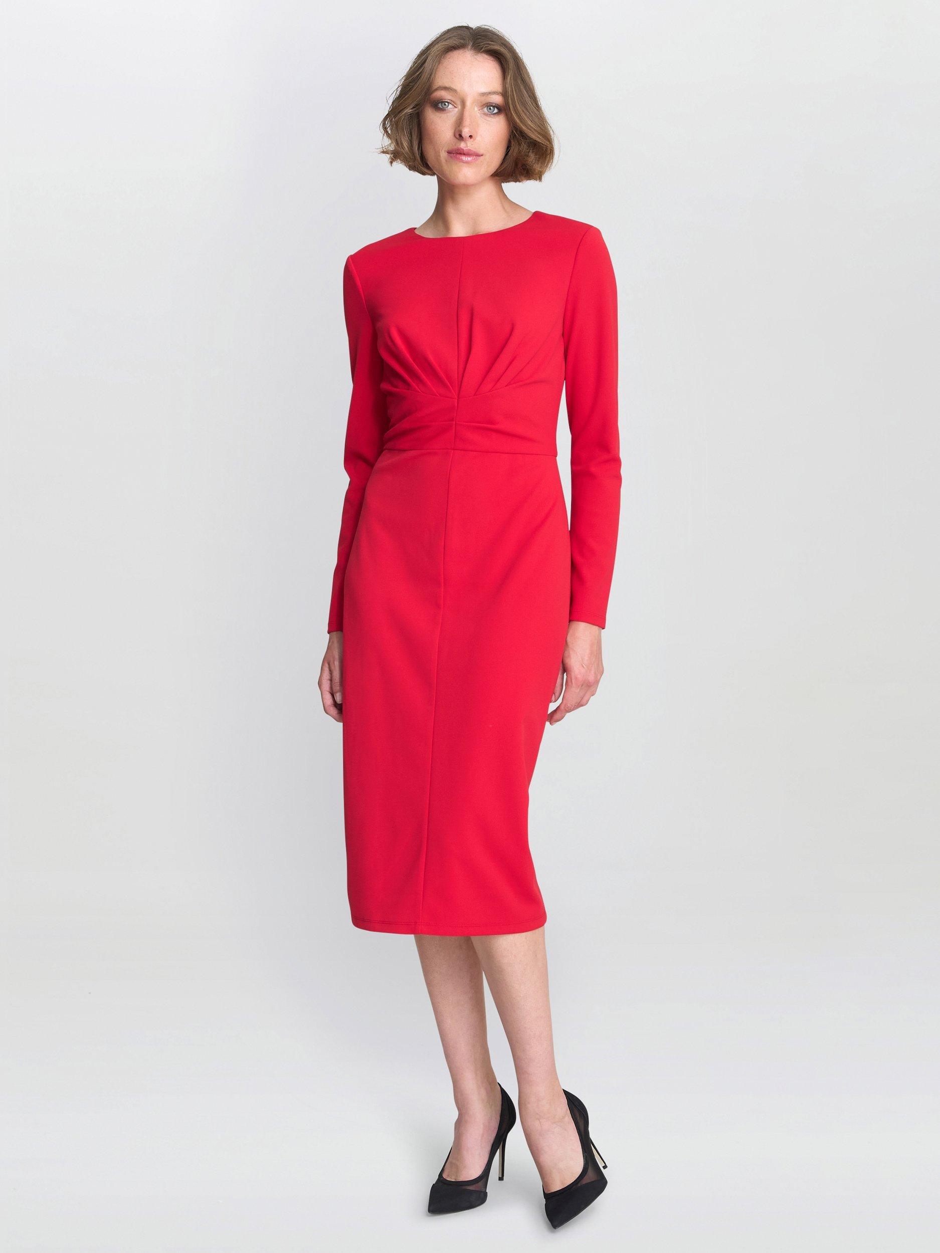Product image 1 of 5, which shows Gina Bacconi Belle Dress, Red, 8