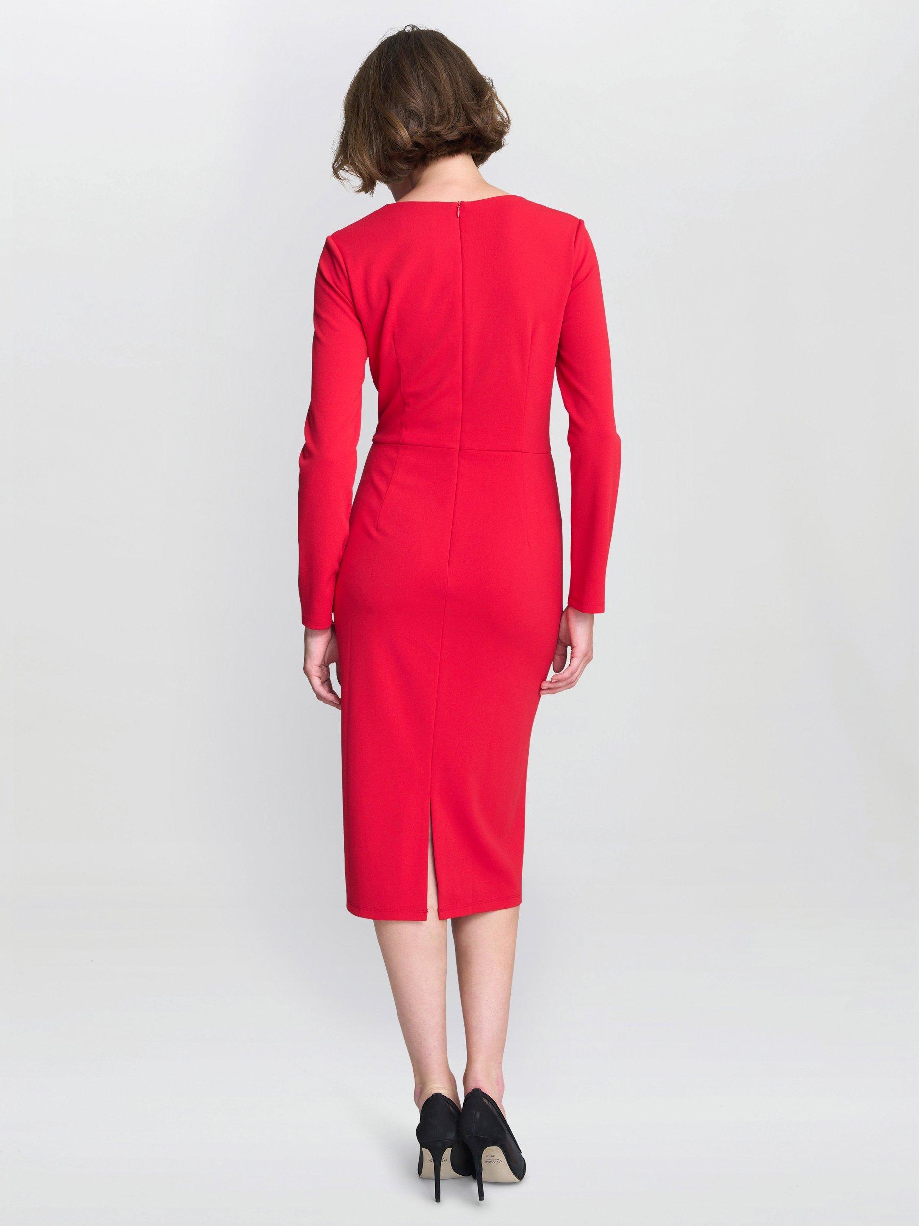 Product image 2 of 5, which shows Gina Bacconi Belle Dress, Red, 8