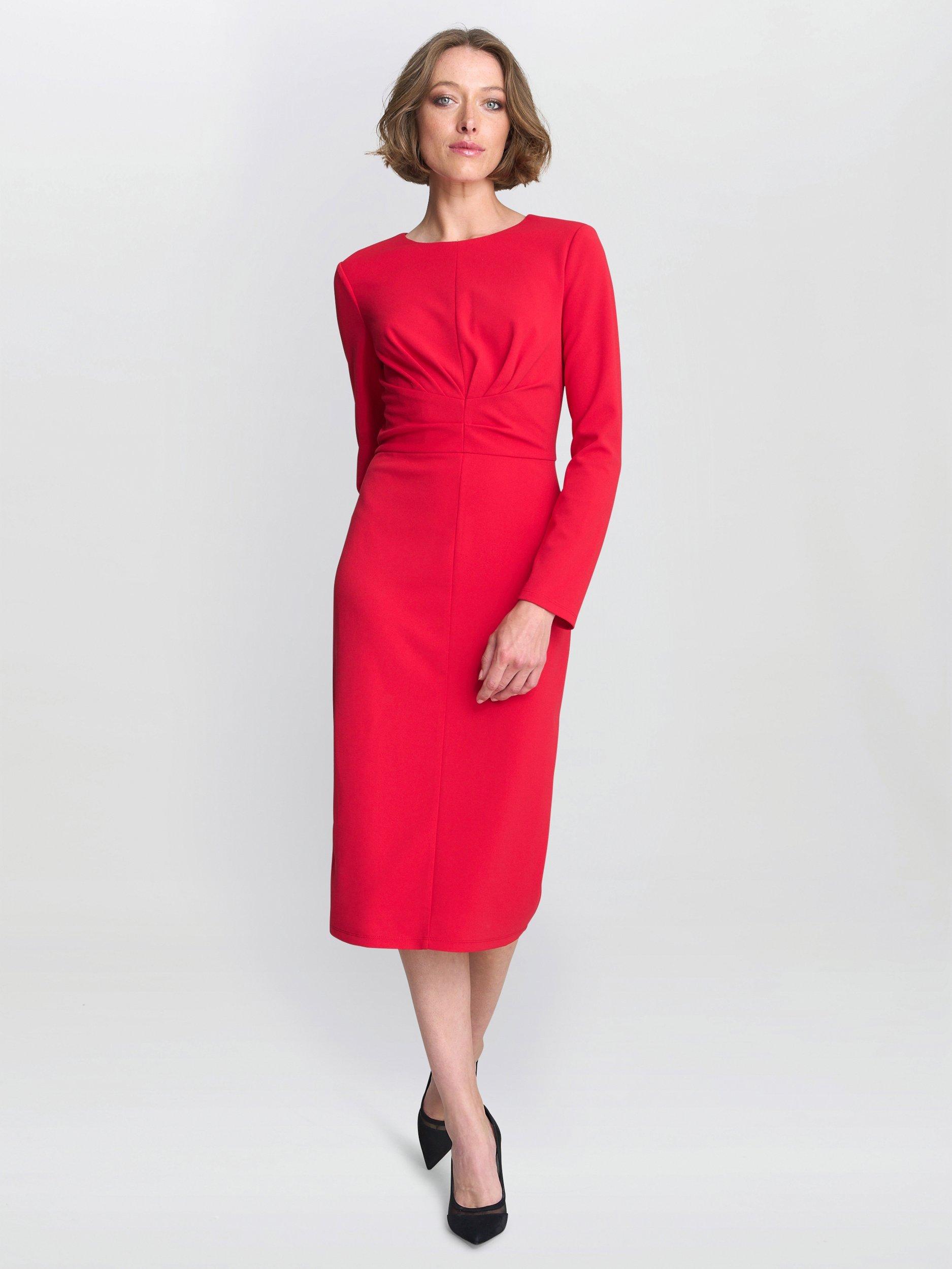 Product image 3 of 5, which shows Gina Bacconi Belle Dress, Red, 8