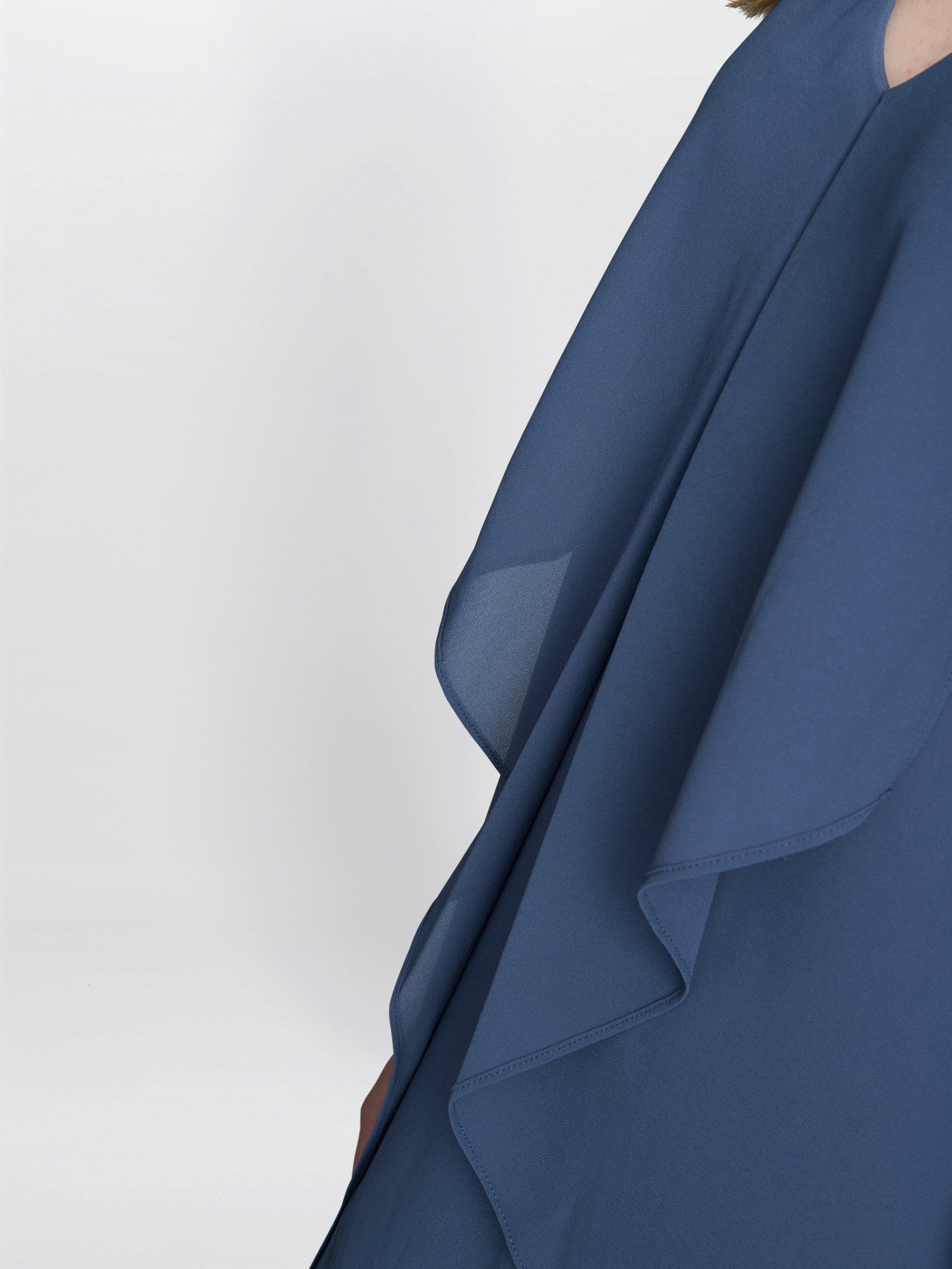 Product image 5 of 7, which shows Gina Bacconi Three Quarter Sleeve V Neck Jumpsuit, Wedgewood, 8