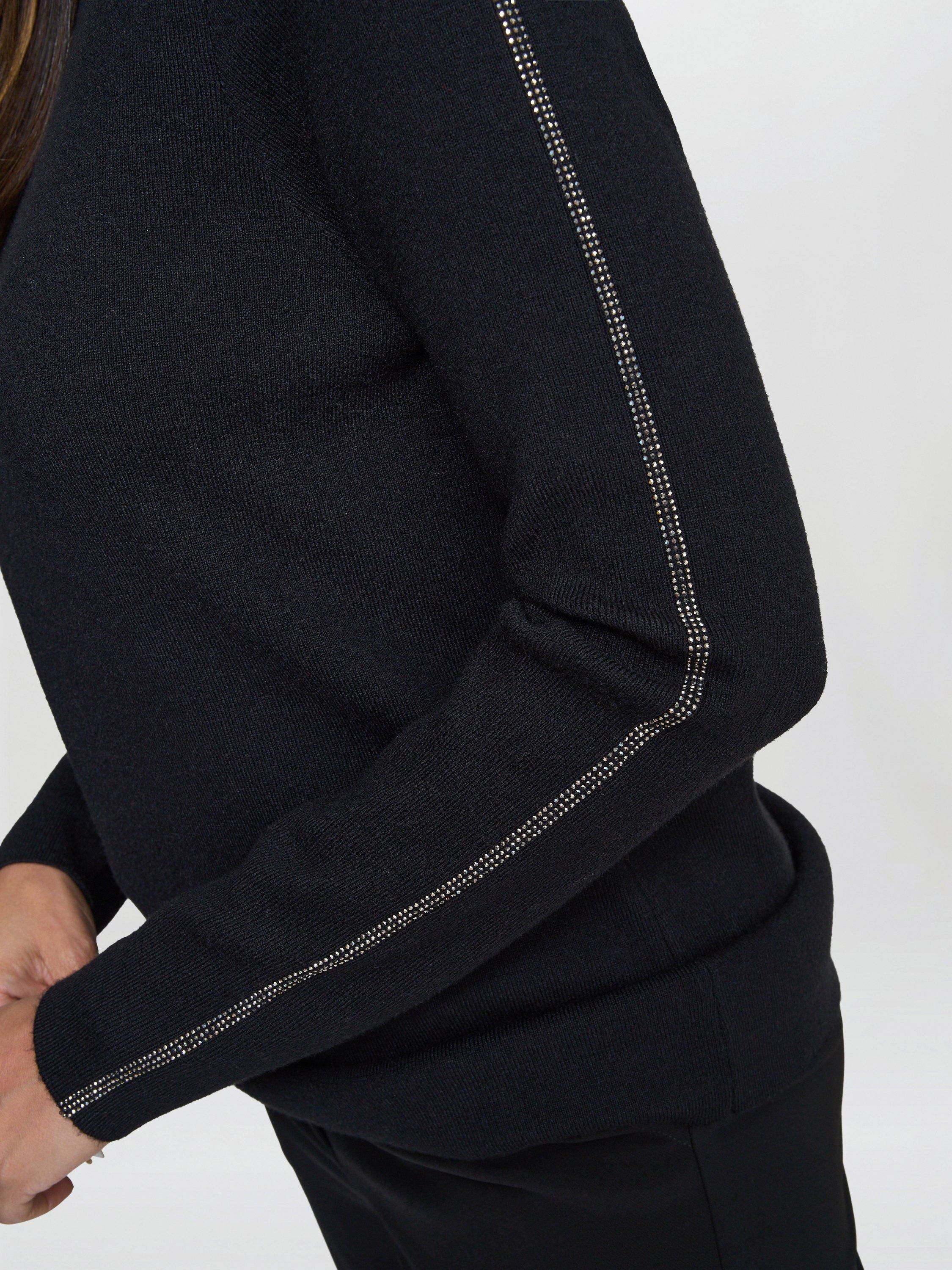 Product image 5 of 6, which shows Gina Bacconi Georgie Knit Jumper, Black, S