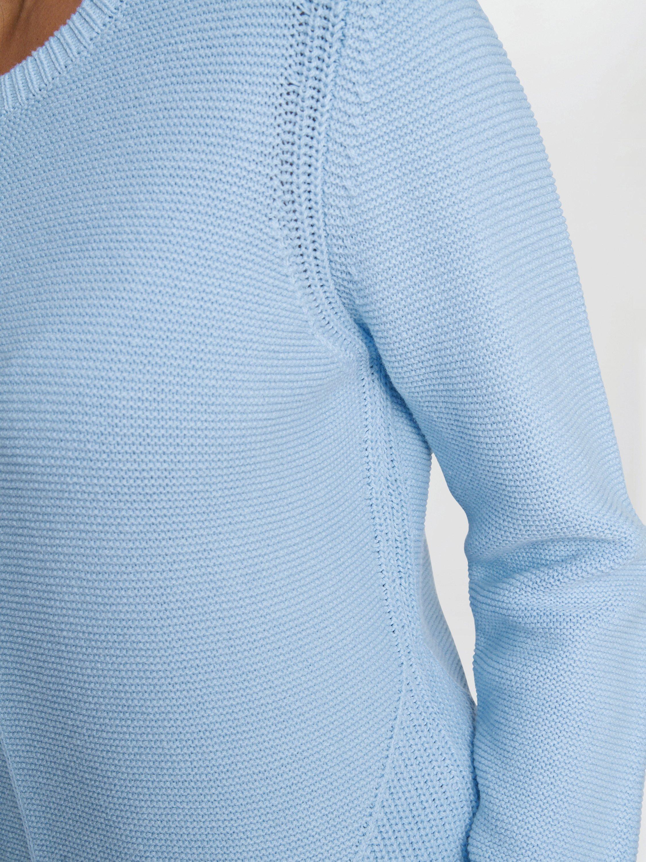 Product image 5 of 6, which shows Gina Bacconi Ribbed Jumper, Sky, S