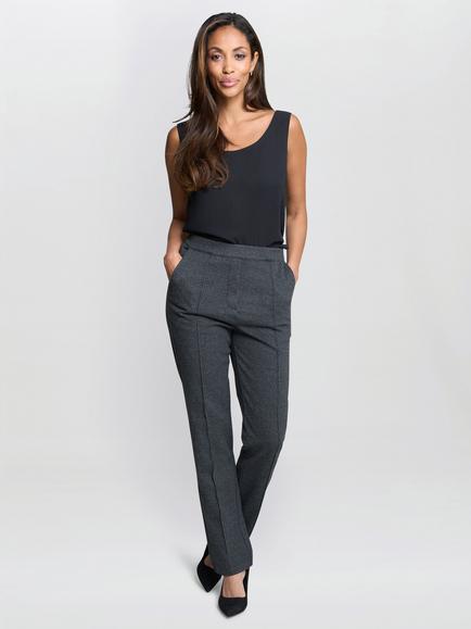 Gina Bacconi Tailored Trousers, Charcoal