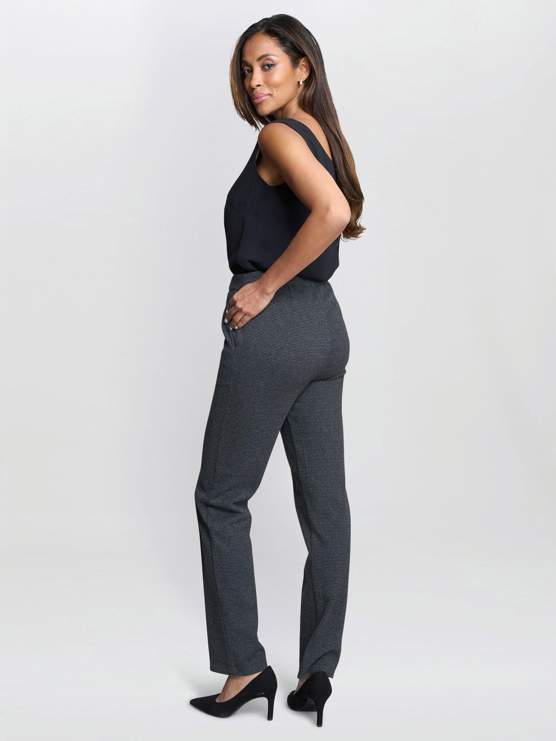 Product image 6 of 6, which shows Gina Bacconi Tailored Trousers, Charcoal, S