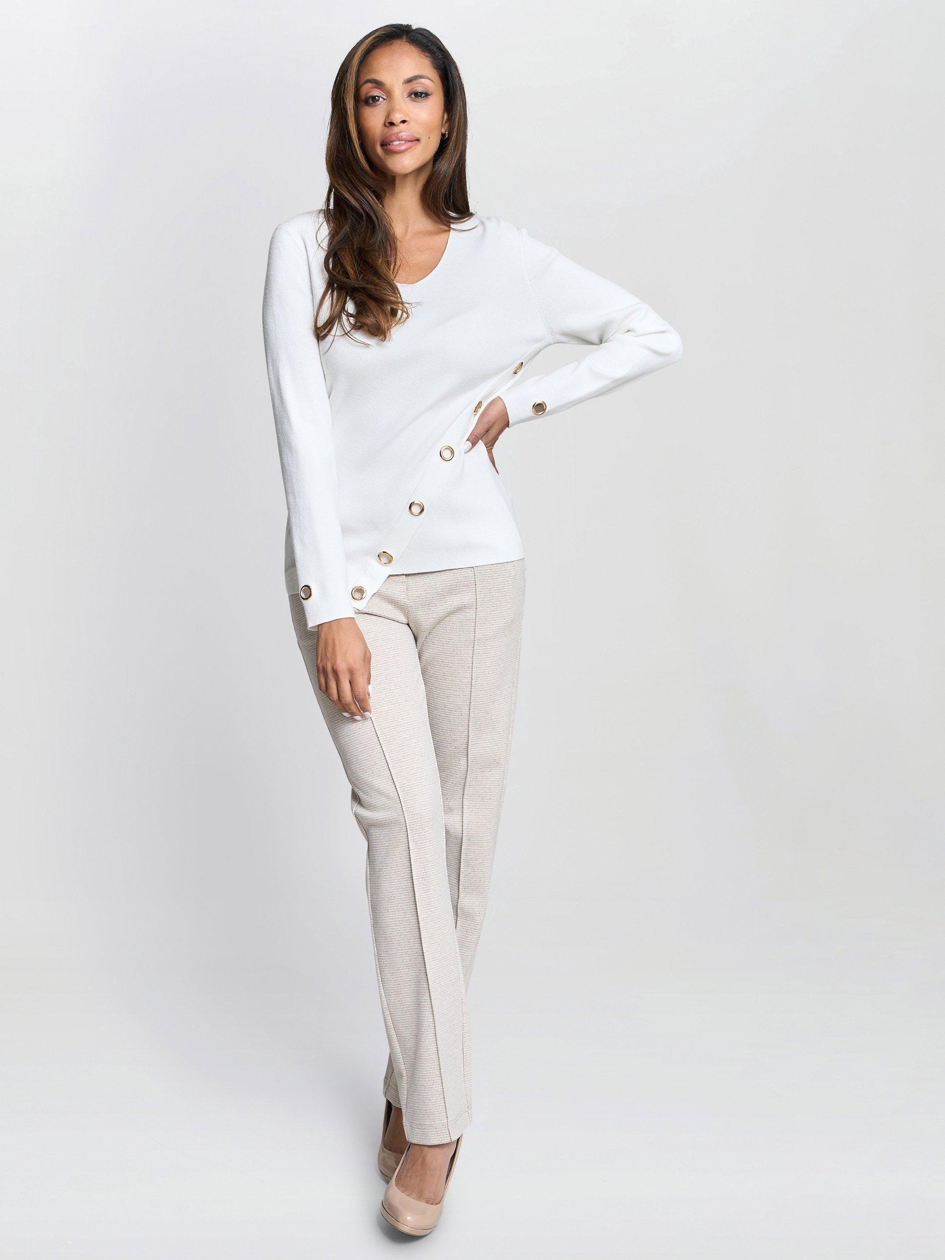 Product image 6 of 6, which shows Gina Bacconi Alberta Tailored Trouser , Caramel, S