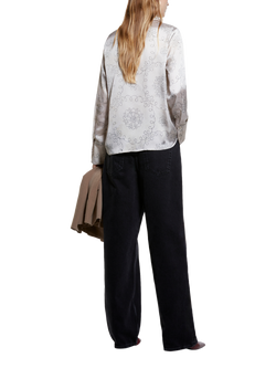 SISLEY Abstract Long Sleeve Shirt, Light Grey - view 2, Light Grey