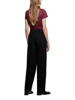 SISLEY Crew Neck Cotton Blend T-Shirt - view 2, Bordeaux