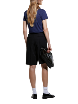 SISLEY Crew Neck Cotton Blend T-Shirt - view 2, Night Blue