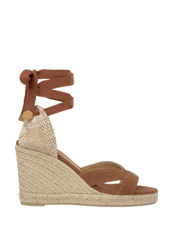 Castañer Bailey High Wedge Heel Espadrille Sandals, Peacan, Peacan