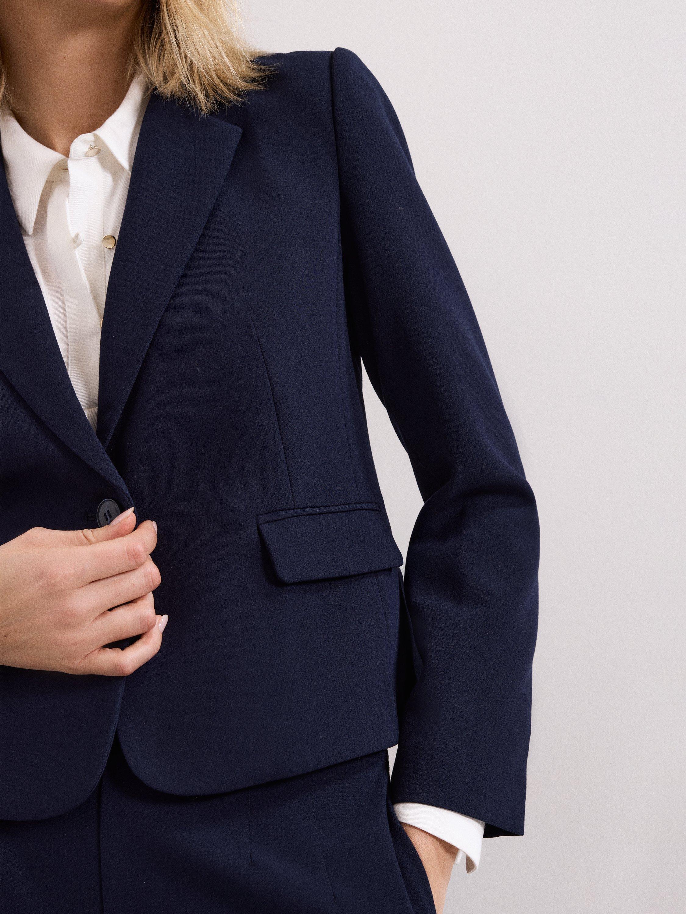 Product image 4 of 9, which shows Phase Eight Aubrie Fitted Blazer, Navy, 8