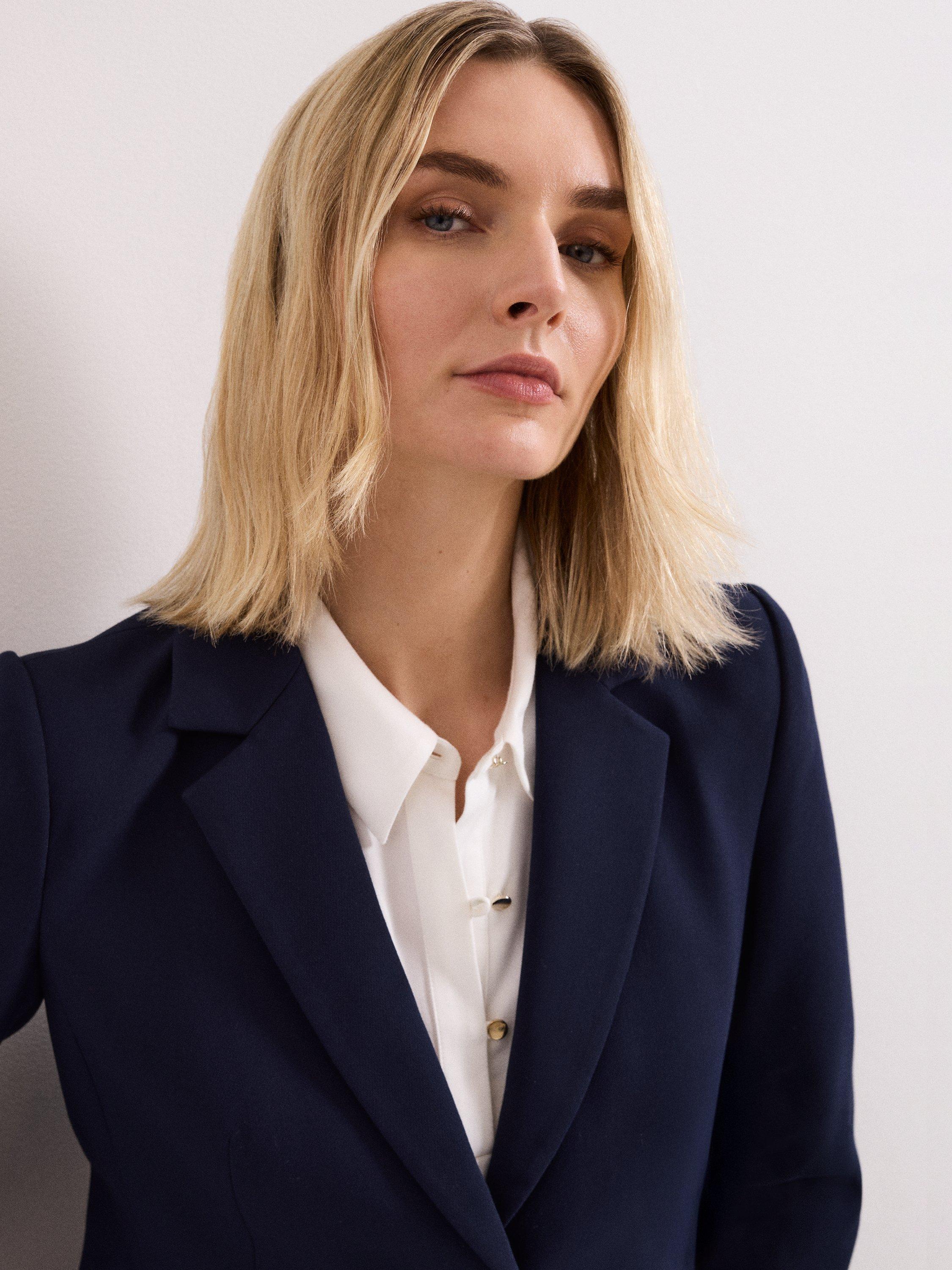 Product image 8 of 9, which shows Phase Eight Aubrie Fitted Blazer, Navy, 8